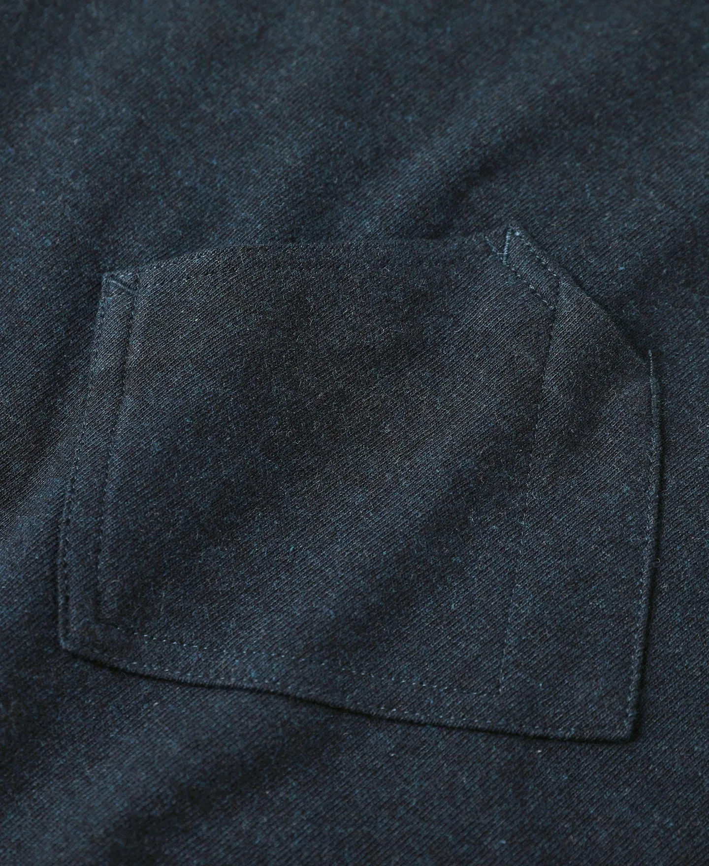 1930s Slanted Pocket Tubular T-Shirt - Navy