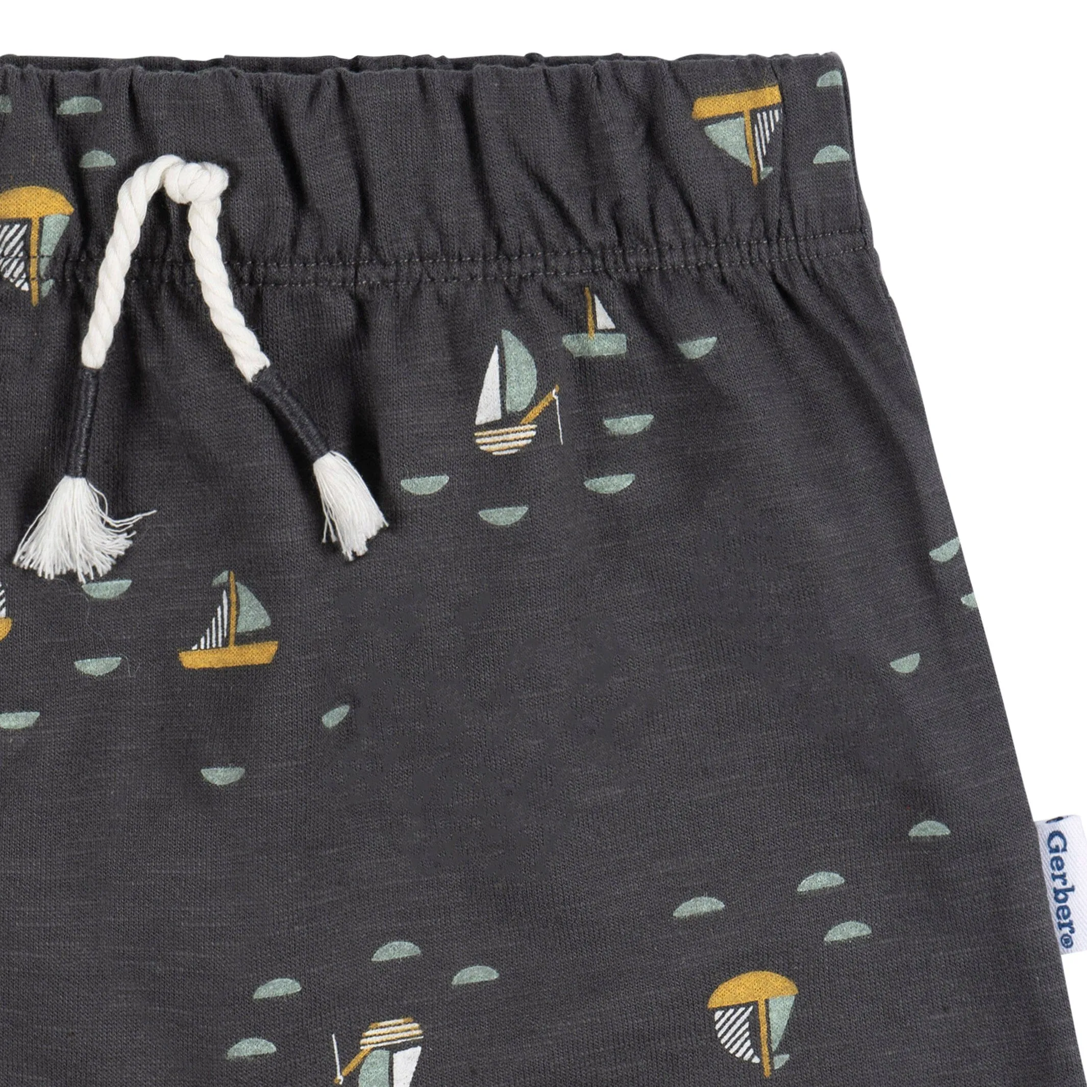 2-Piece Baby Boys Sailboats T-Shirt and Shorts Set