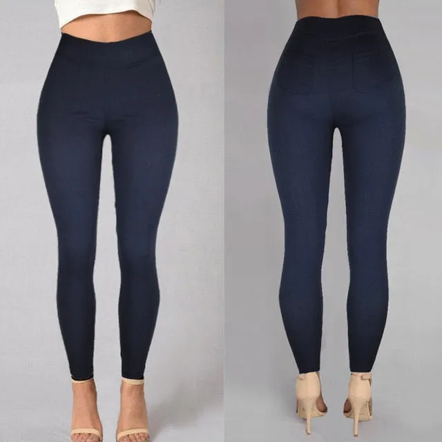 2021  Women Pencil Pants Trousers Slim Jeggings Sizes S - 3XL