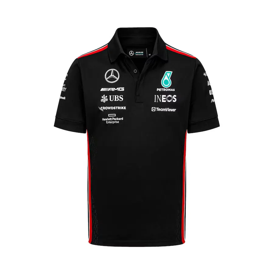 2023 Mercedes AMG Petronas Formula 1 Team Official Polo Shirt - Black