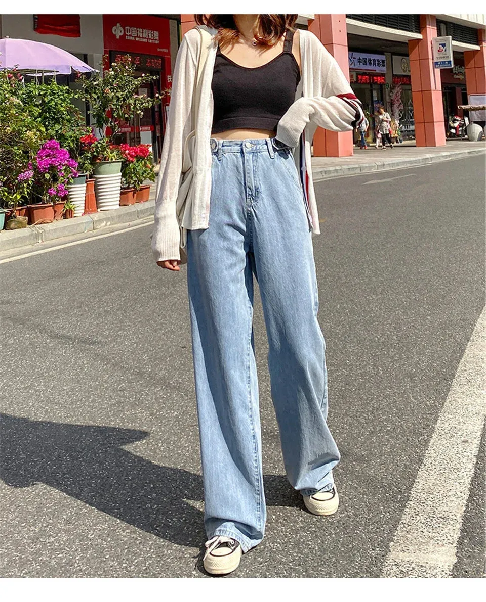 2024 Wide Leg Fashion Straight Denim Jeans