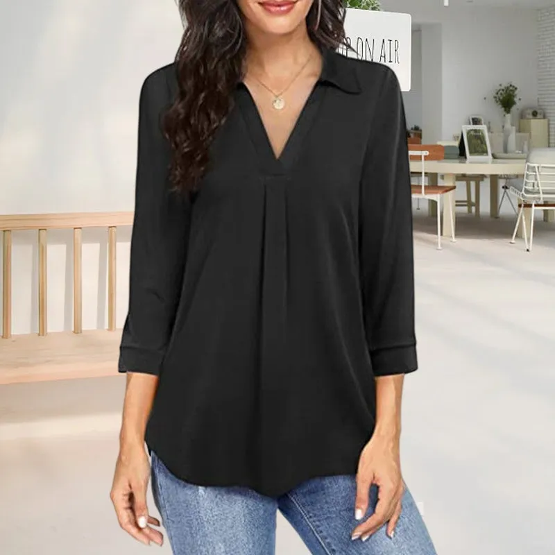 3/4 Sleeve Chiffon Shirt