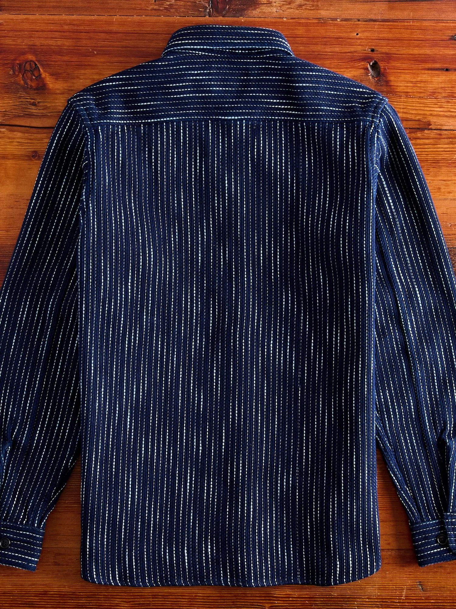 5709 "Rain Kasuri" Work Shirt in Indigo Sashiko