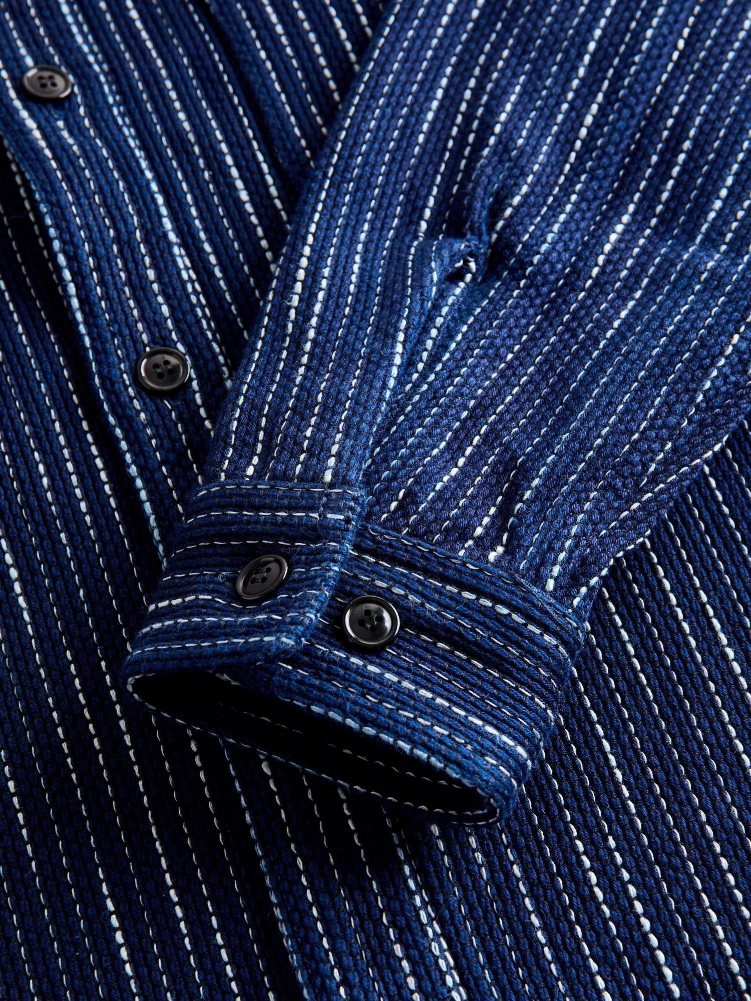 5709 "Rain Kasuri" Work Shirt in Indigo Sashiko