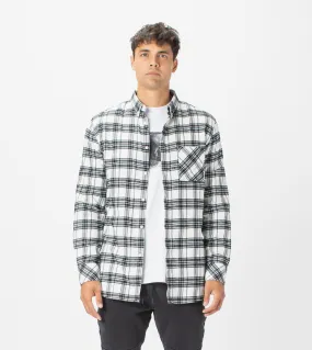 7 Foot Work Flannel LS Shirt Milk/Black