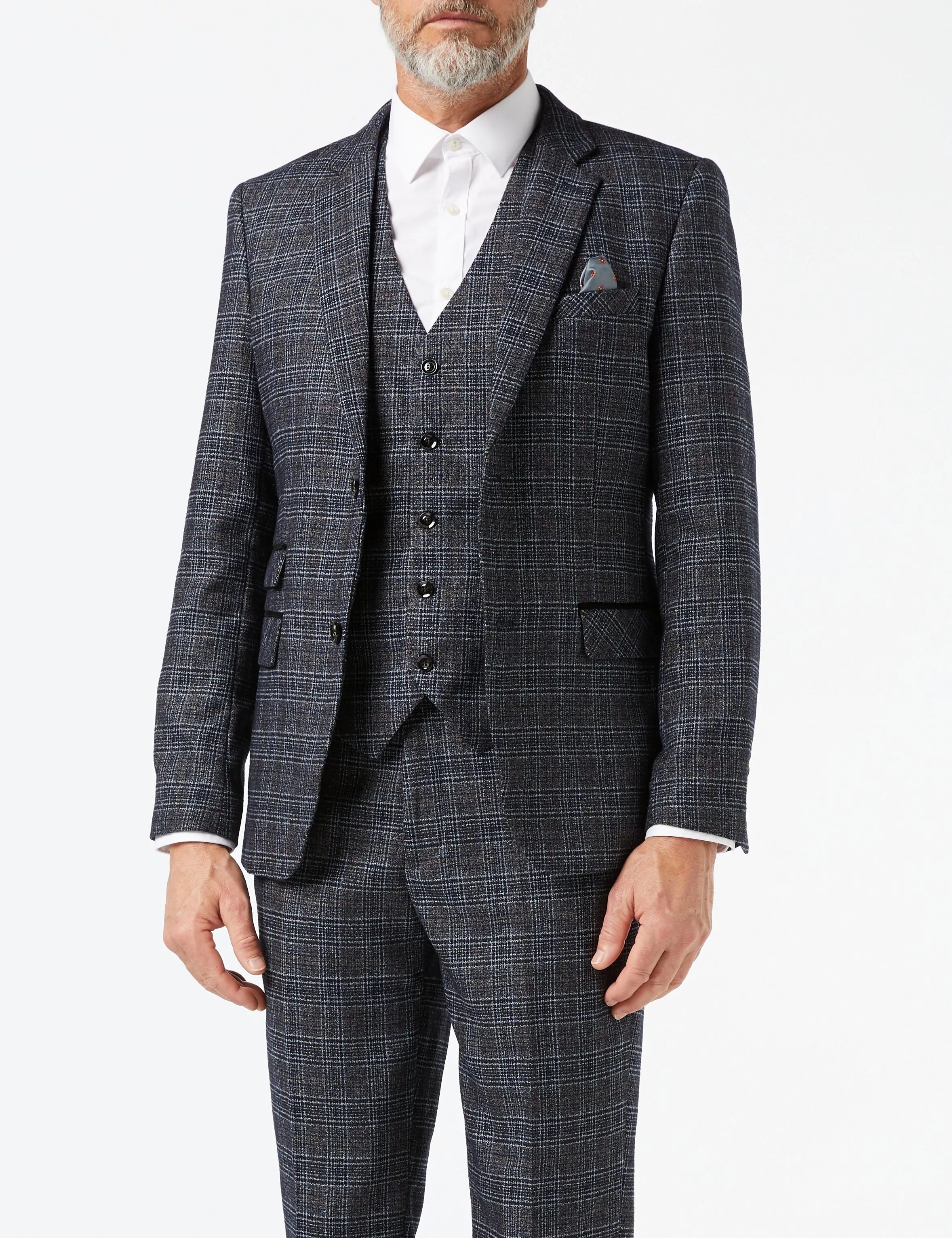 ABEL- GREY TWEED CHECK SUIT