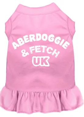 Aberdoggie Uk Screen Print Dress Light Pink Med (12)