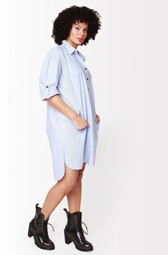 Alaia Shirt Dress // Striped