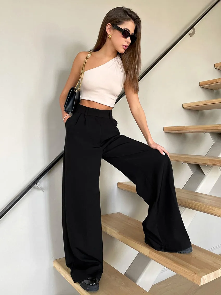 All-Match Pleated Casual Palazzo Pants