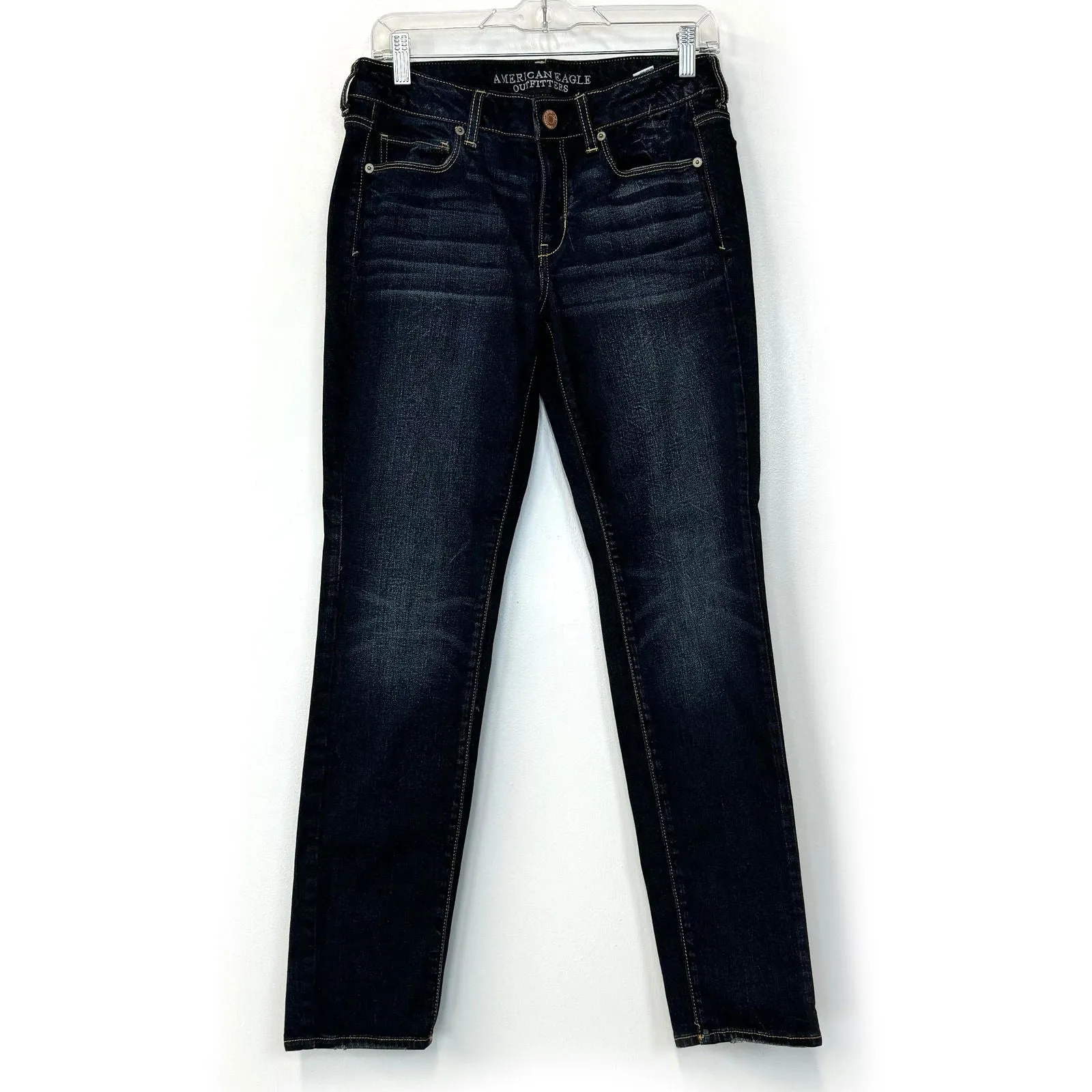 America Eagle Outfitters | Womens Skinny Stretch Jeans | Color: Blue | Size: 10 | Pre-Owned