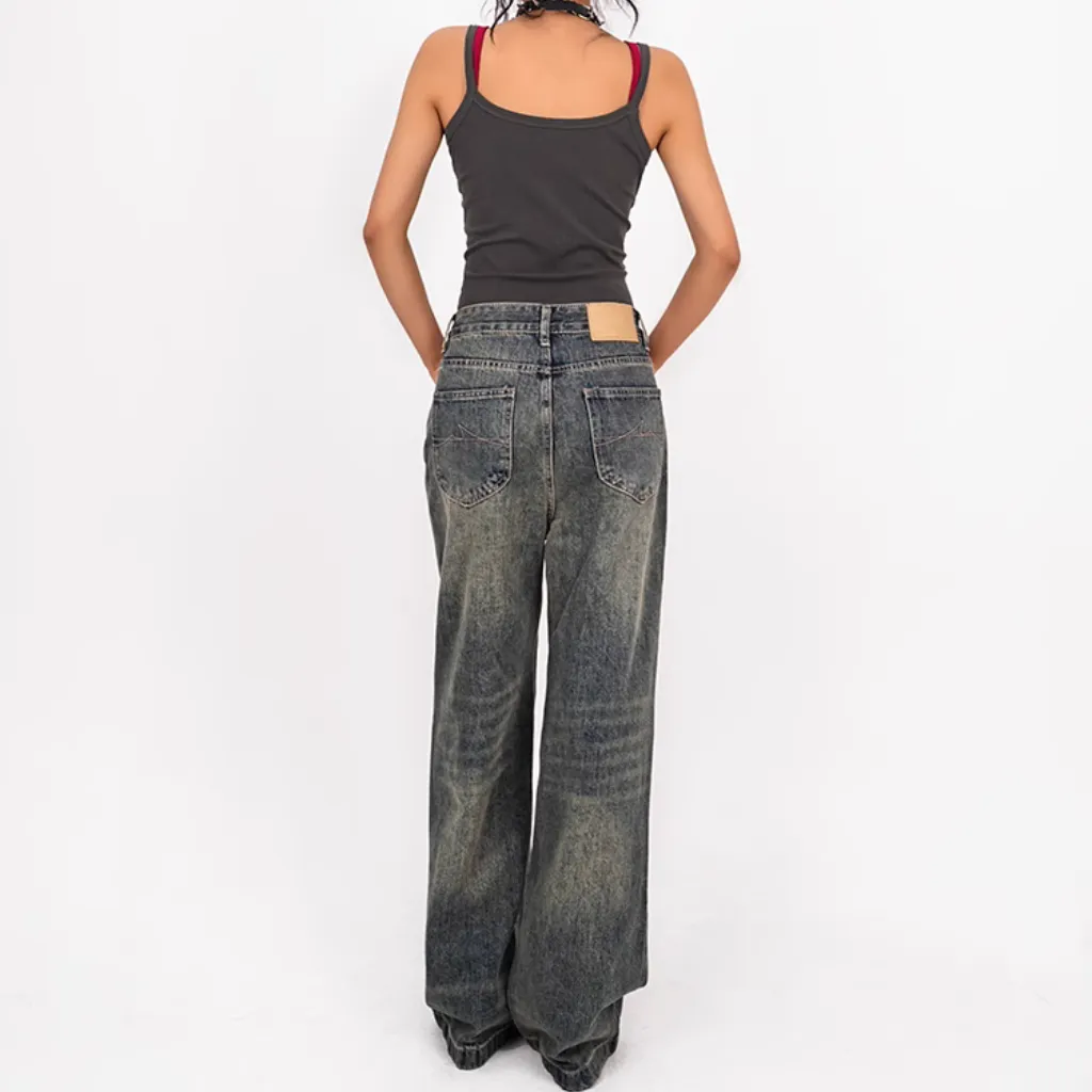 American Fashion Letter Jeans