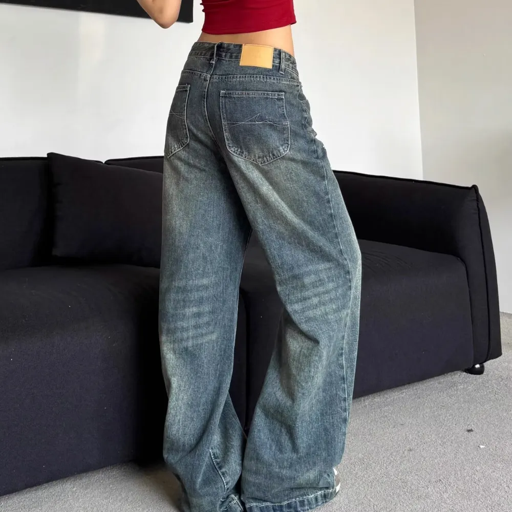 American Fashion Letter Jeans