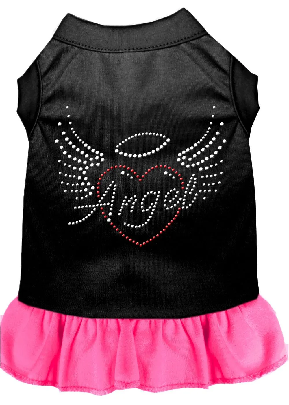 Angel Heart Rhinestone Dress Black With Bright Pink Sm (10)