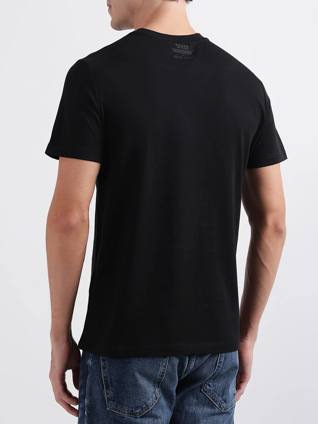 Antony Morato Black Graphic Regular Fit T-Shirt