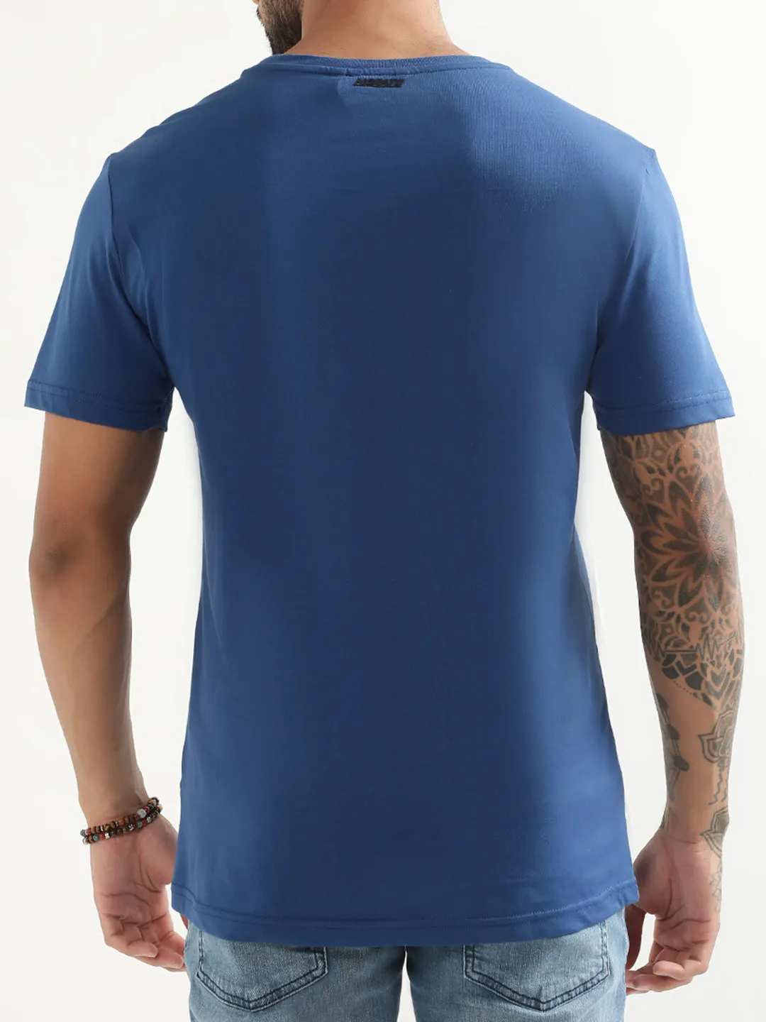 Antony Morato Blue Printed Slim Fit T-Shirt