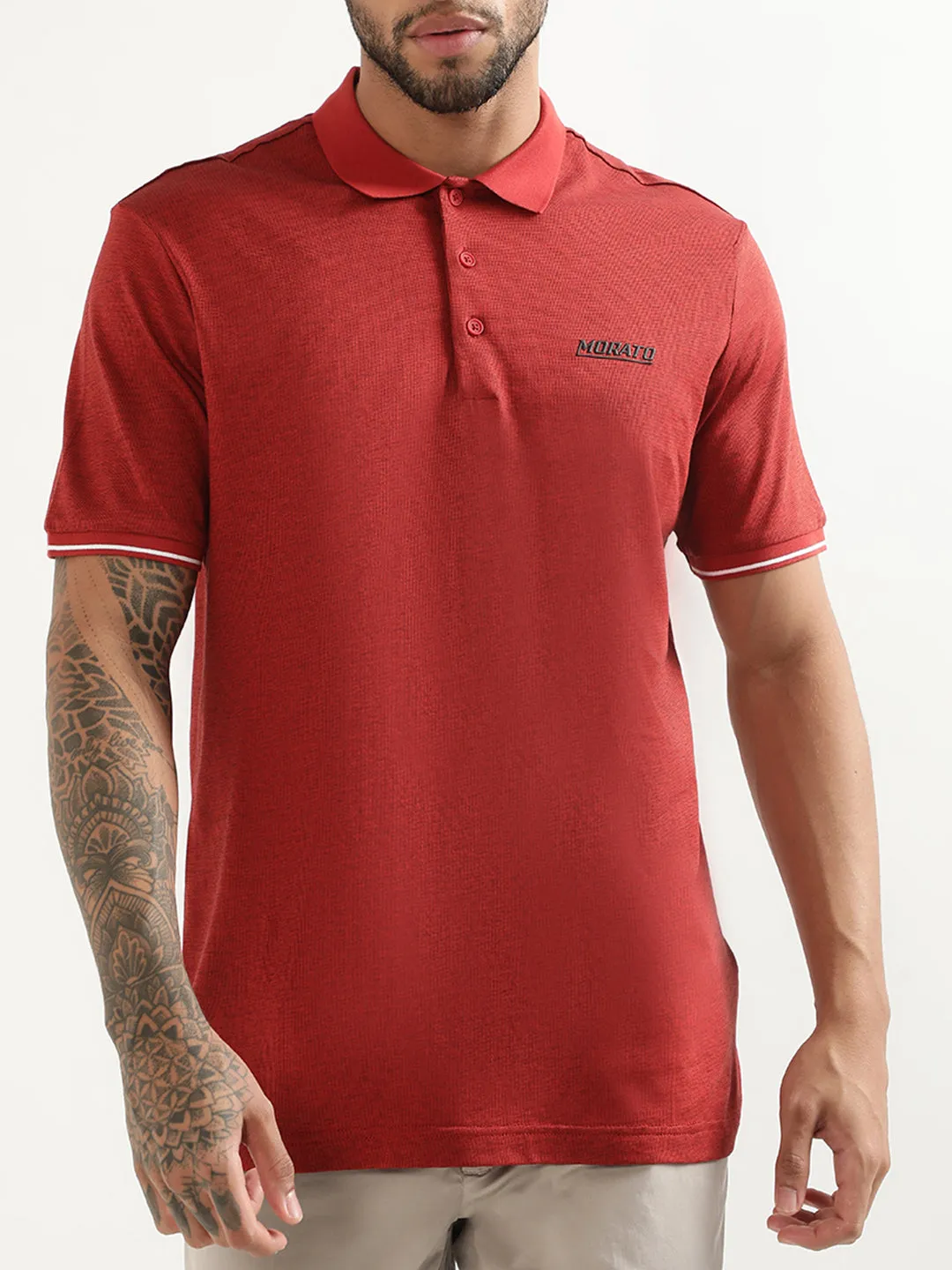 Antony Morato Red Regular Fit Polo T-Shirt