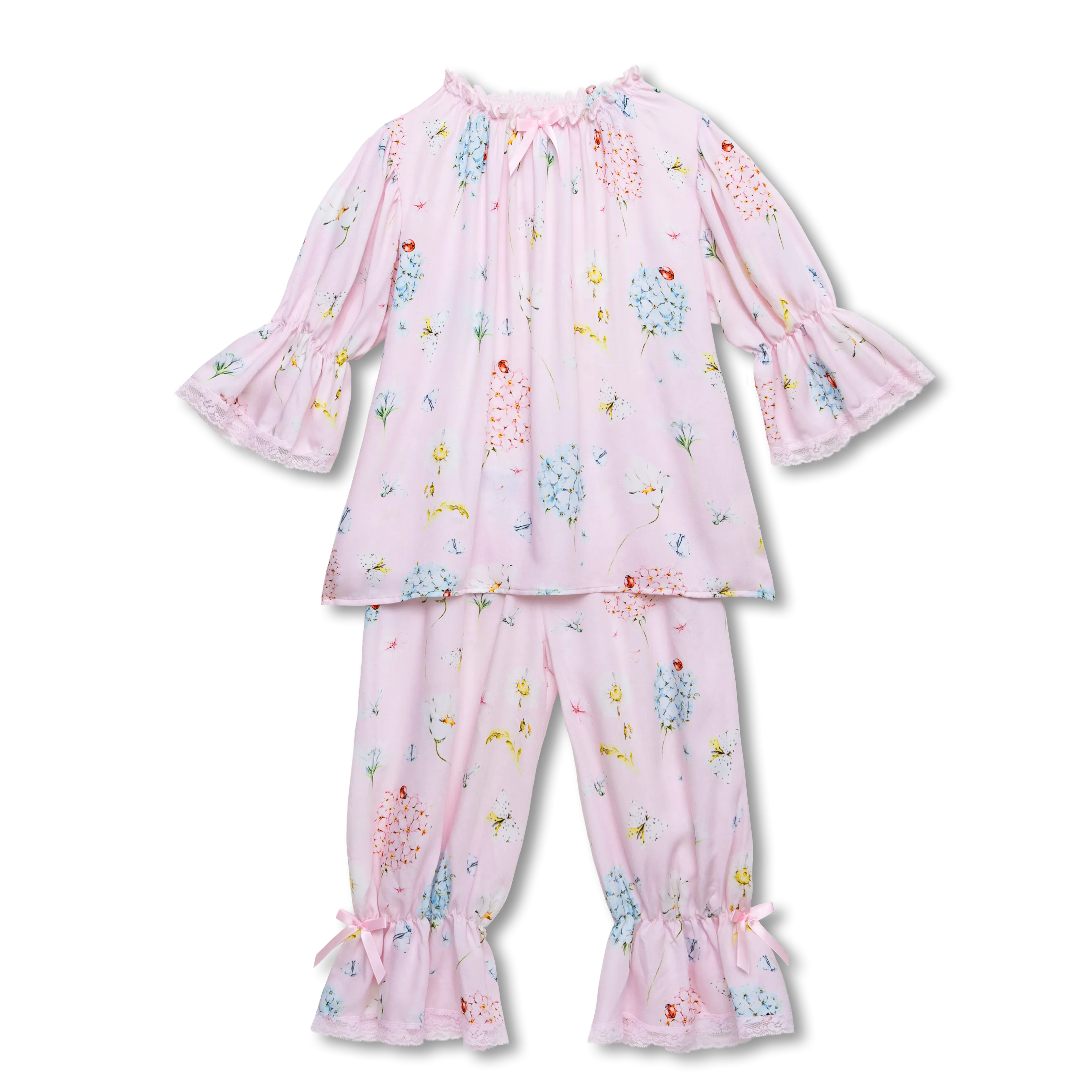 ARIANNA - GIRLS VISCOSE PYJAMA PINK LADYBUG PRINT