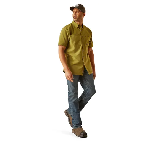 Ariat Men's Rebar Made Tough 360 AirFlow Lichen Work Shirt