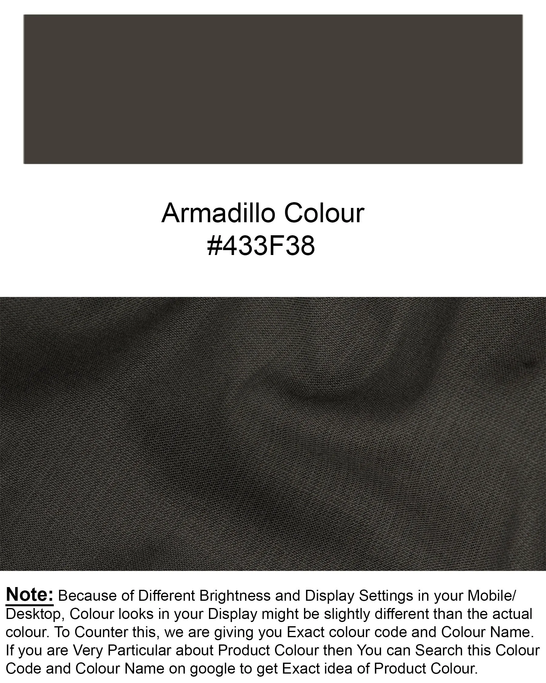 Armadillo Green Solid Premium Cotton Suit