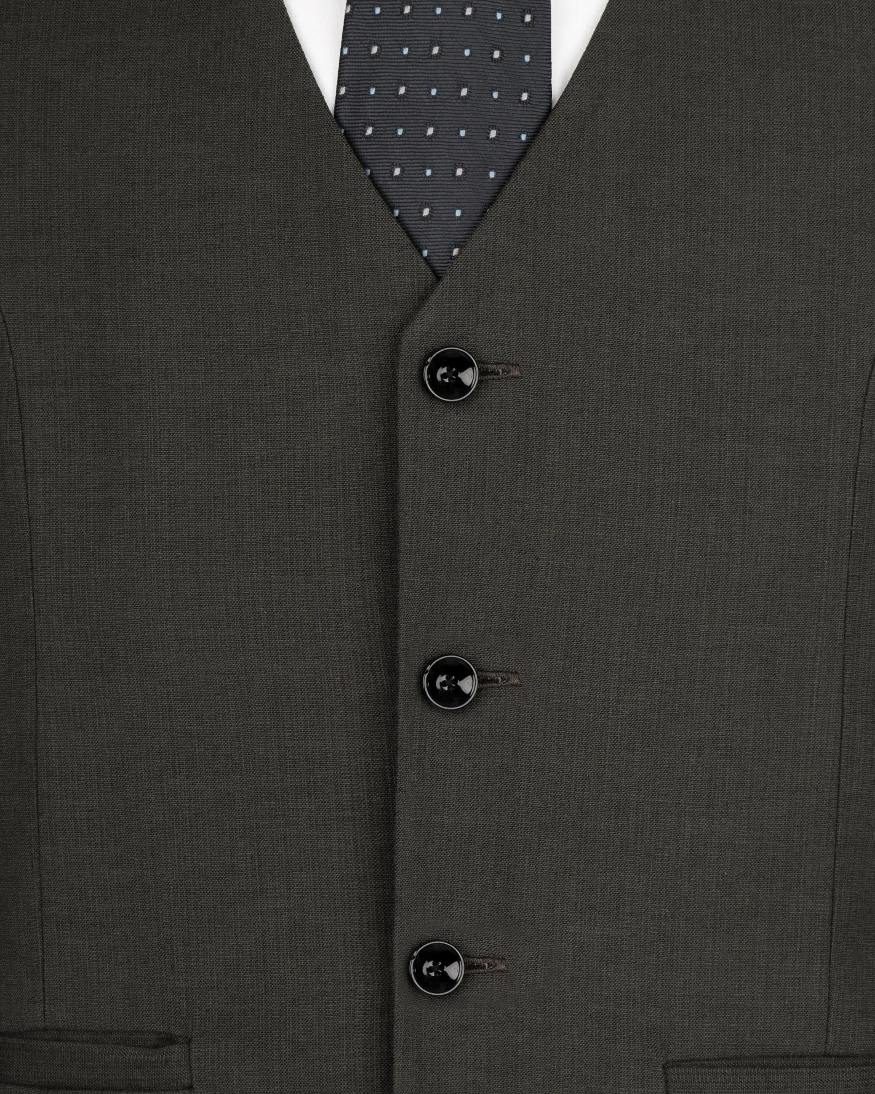 Armadillo Green Solid Premium Cotton Suit