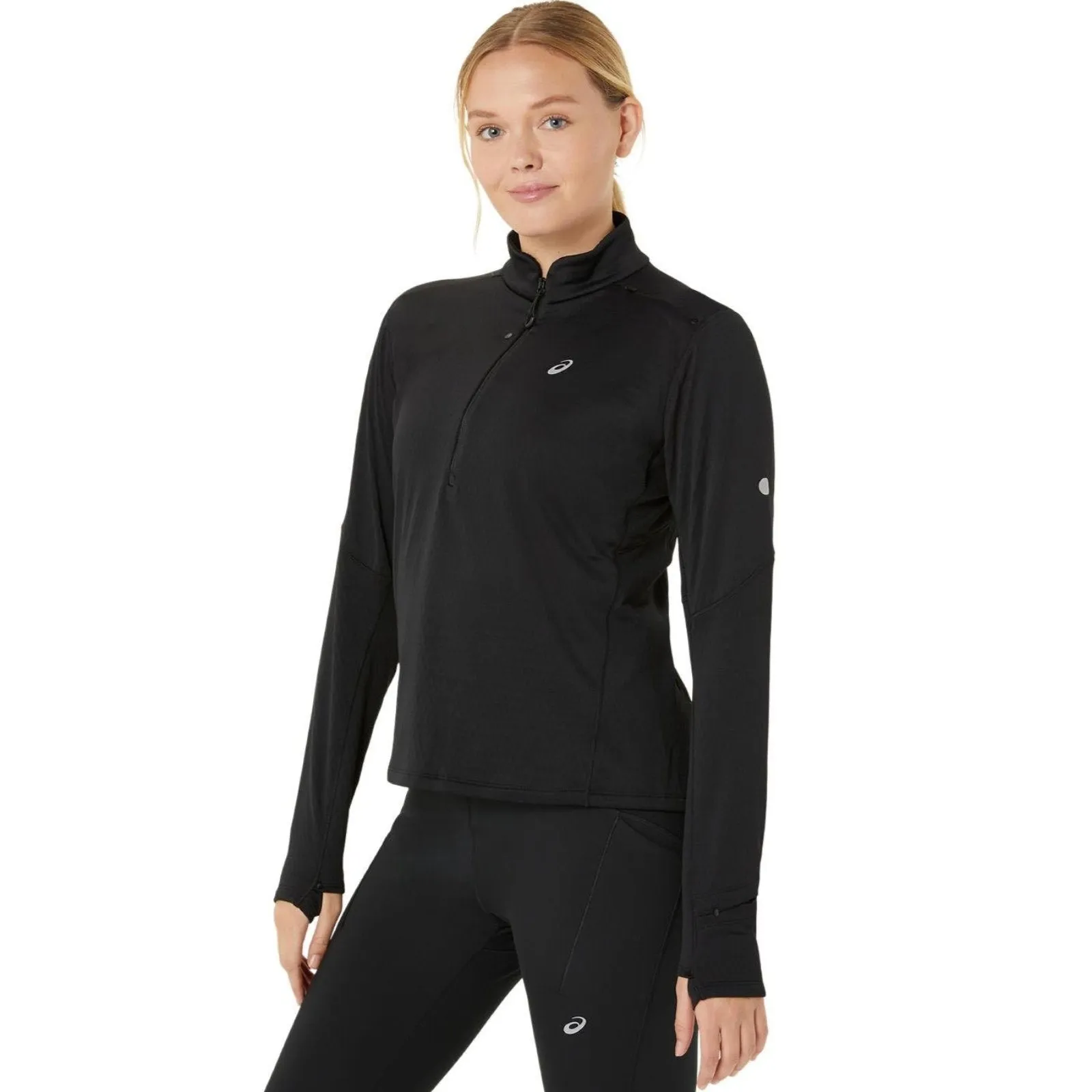 Asics Road Winter Womens 1/2 Zip Long Sleeved Mid Layer Top