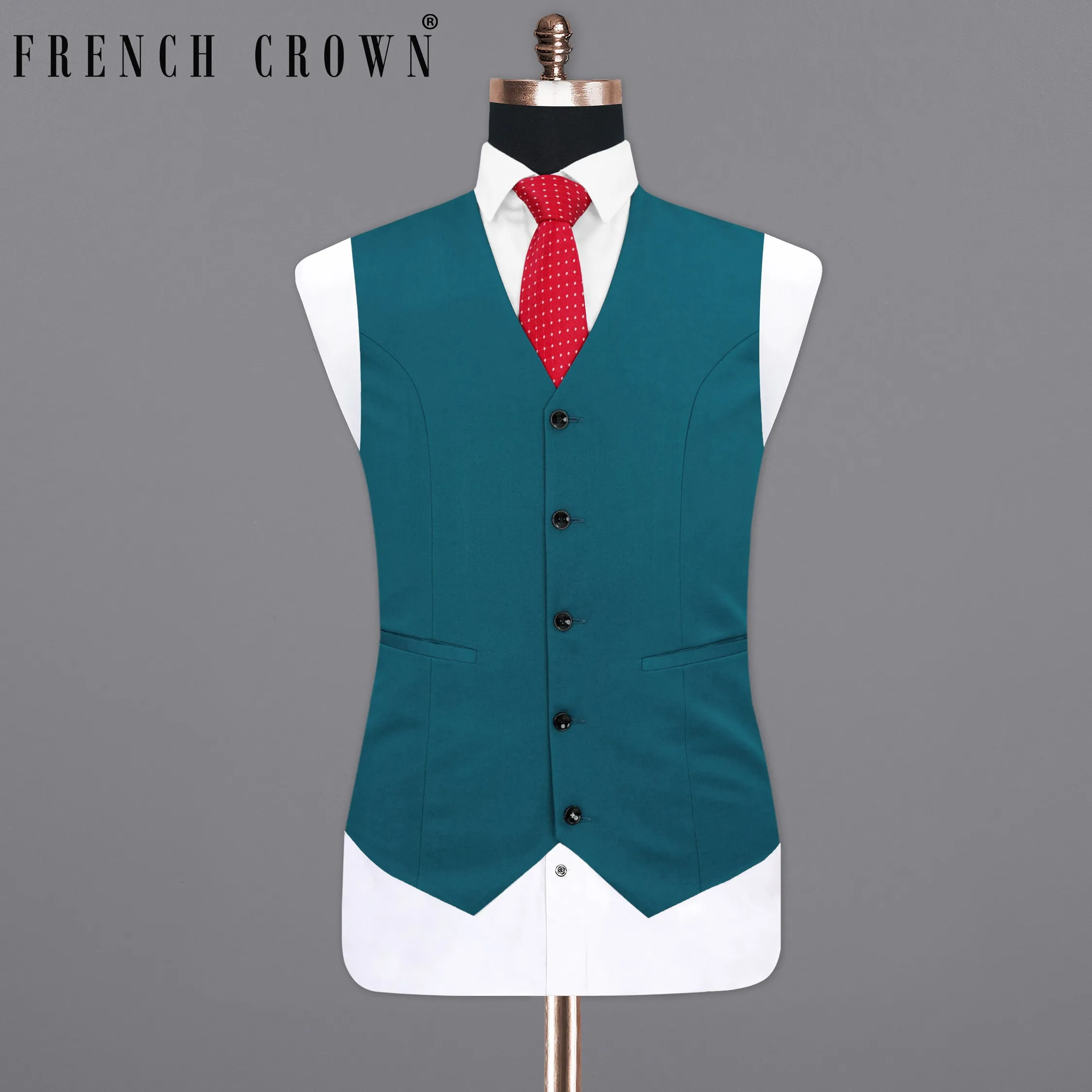 Astronaut Blue Solid Waistcoat