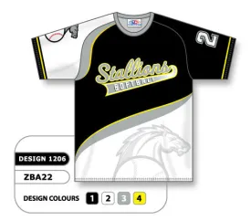 Athletic Knit Custom Sublimated Crew Neck Baseball Jersey Design 1206