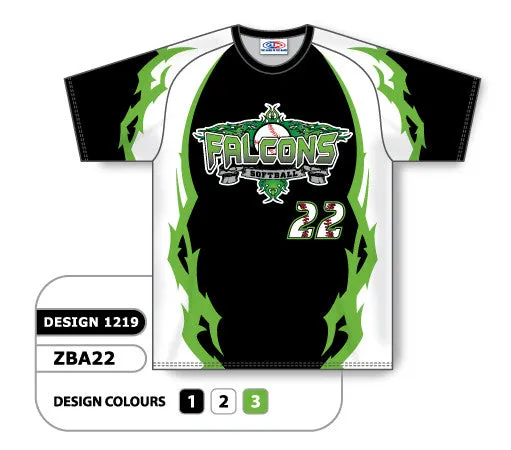 Athletic Knit Custom Sublimated Crew Neck Baseball Jersey Design 1219