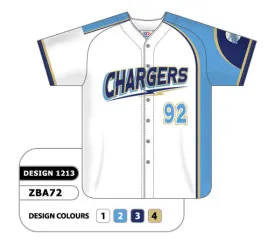 Athletic Knit Custom Sublimated Full Button Baseball Jersey Design 1213