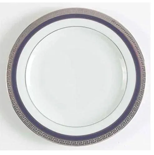 Athos Blue Platinum Bread Plate