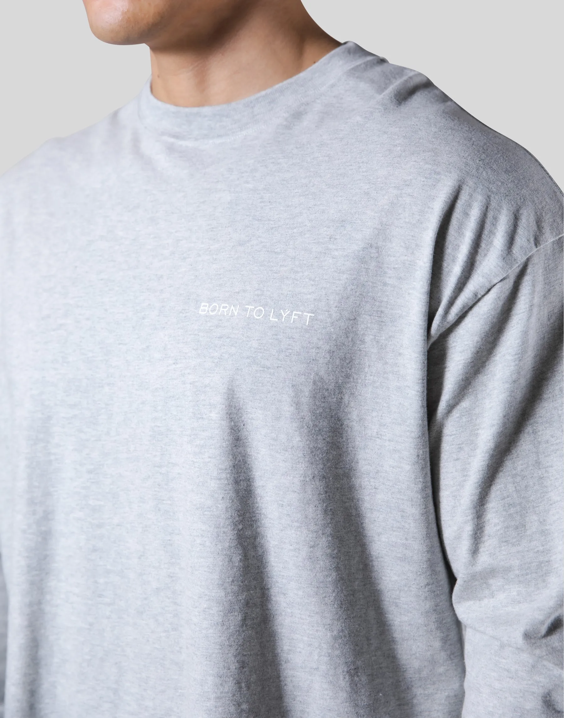 Back Message Vintage Long T-Shirt - Grey