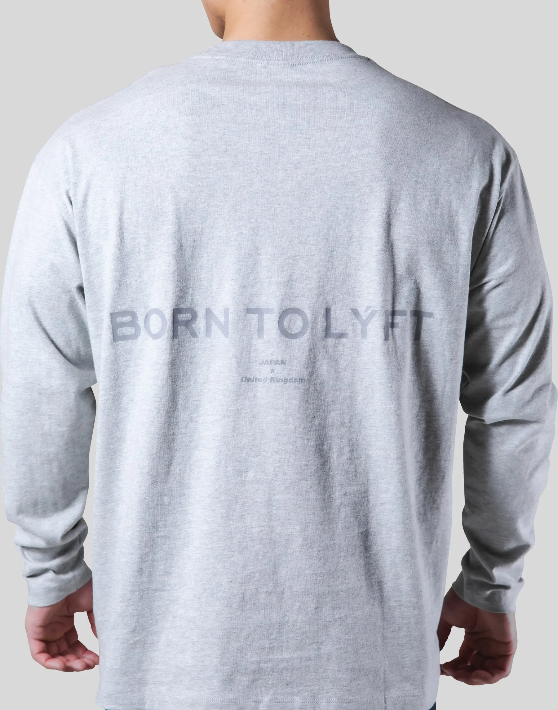 Back Message Vintage Long T-Shirt - Grey