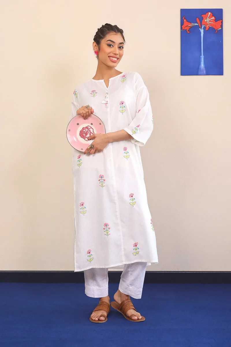 Bageecha Hand Embroidered Kurta