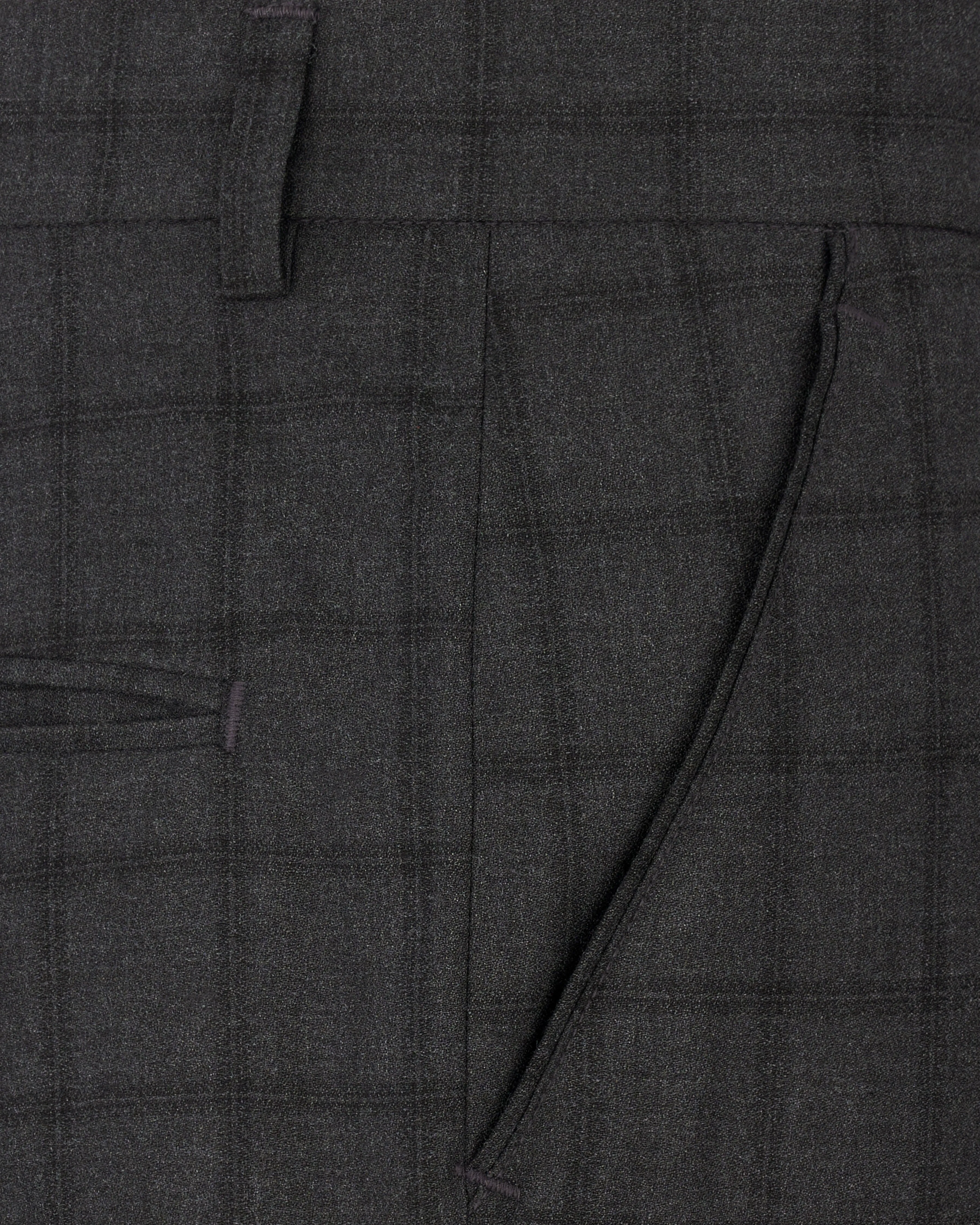 Baltic Black Windowpane Single Breasted Suit