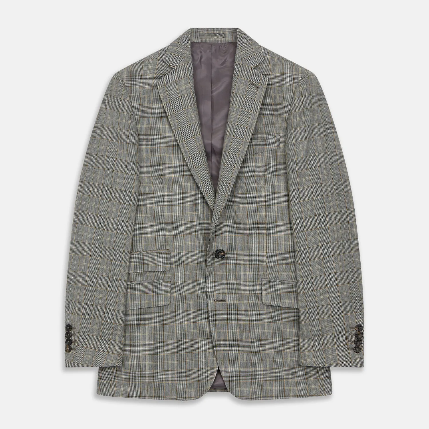 Beige Wool Prince-of-Wales Check Jacket