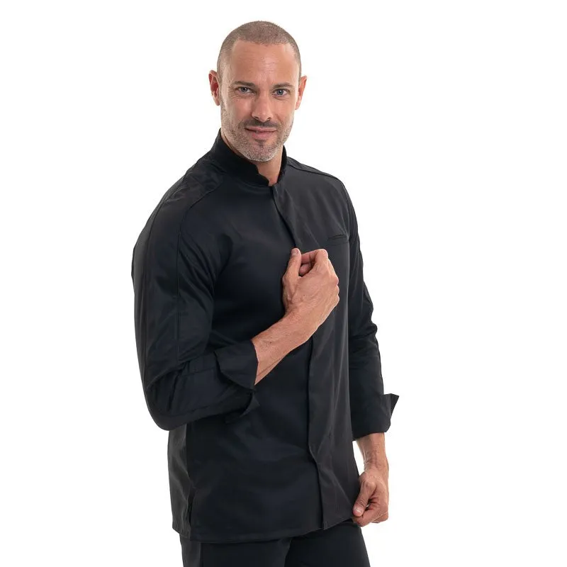 Bergame Black Long Sleeve Chef Coat - ROBUR