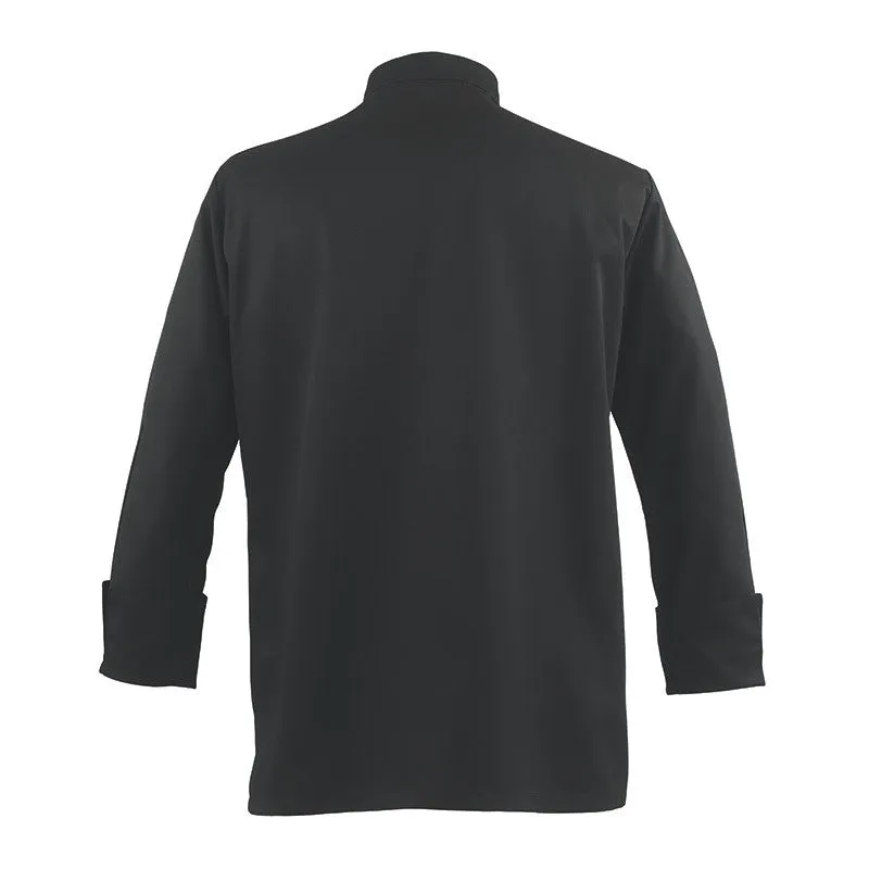 Bergame Black Long Sleeve Chef Coat - ROBUR