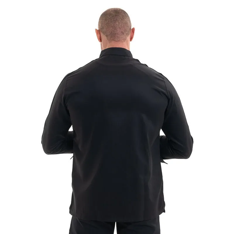 Bergame Black Long Sleeve Chef Coat - ROBUR