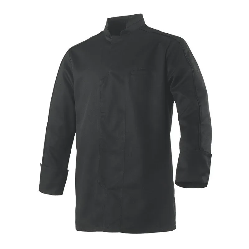 Bergame Black Long Sleeve Chef Coat - ROBUR