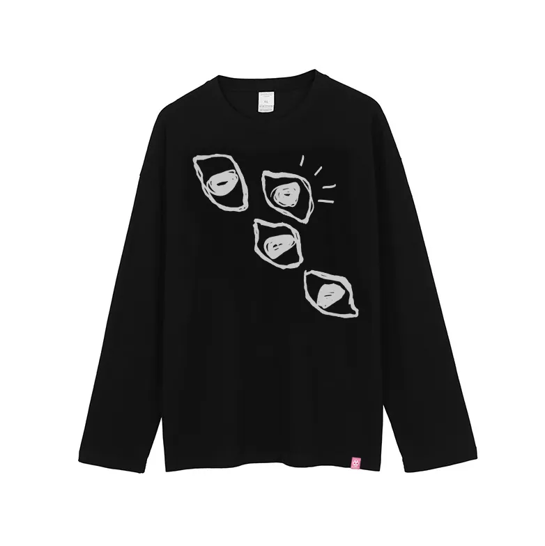 Beware the Eyes - Long Sleeved Shirt Black