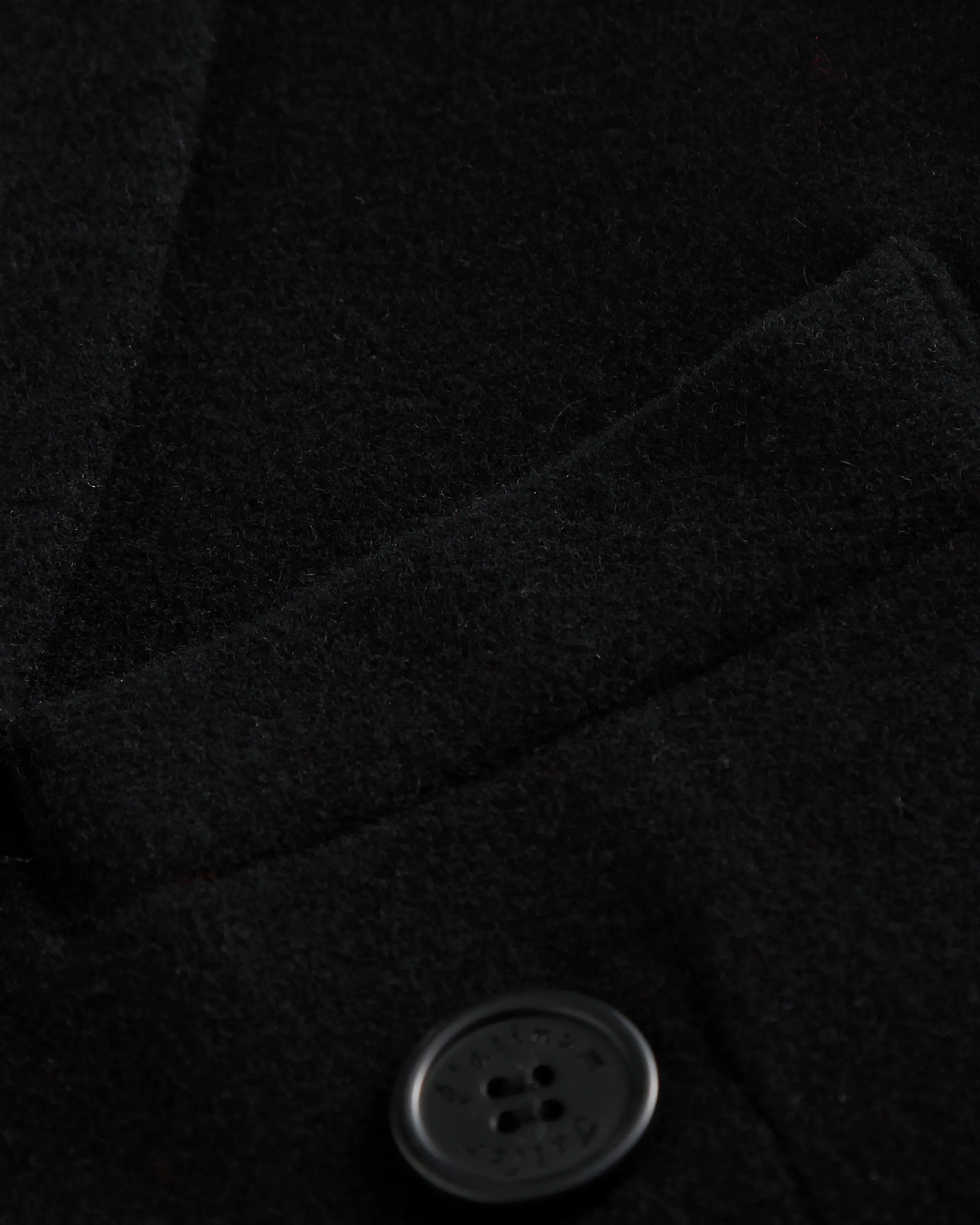 Black Double Breasted Wool Cashmere Overcoat