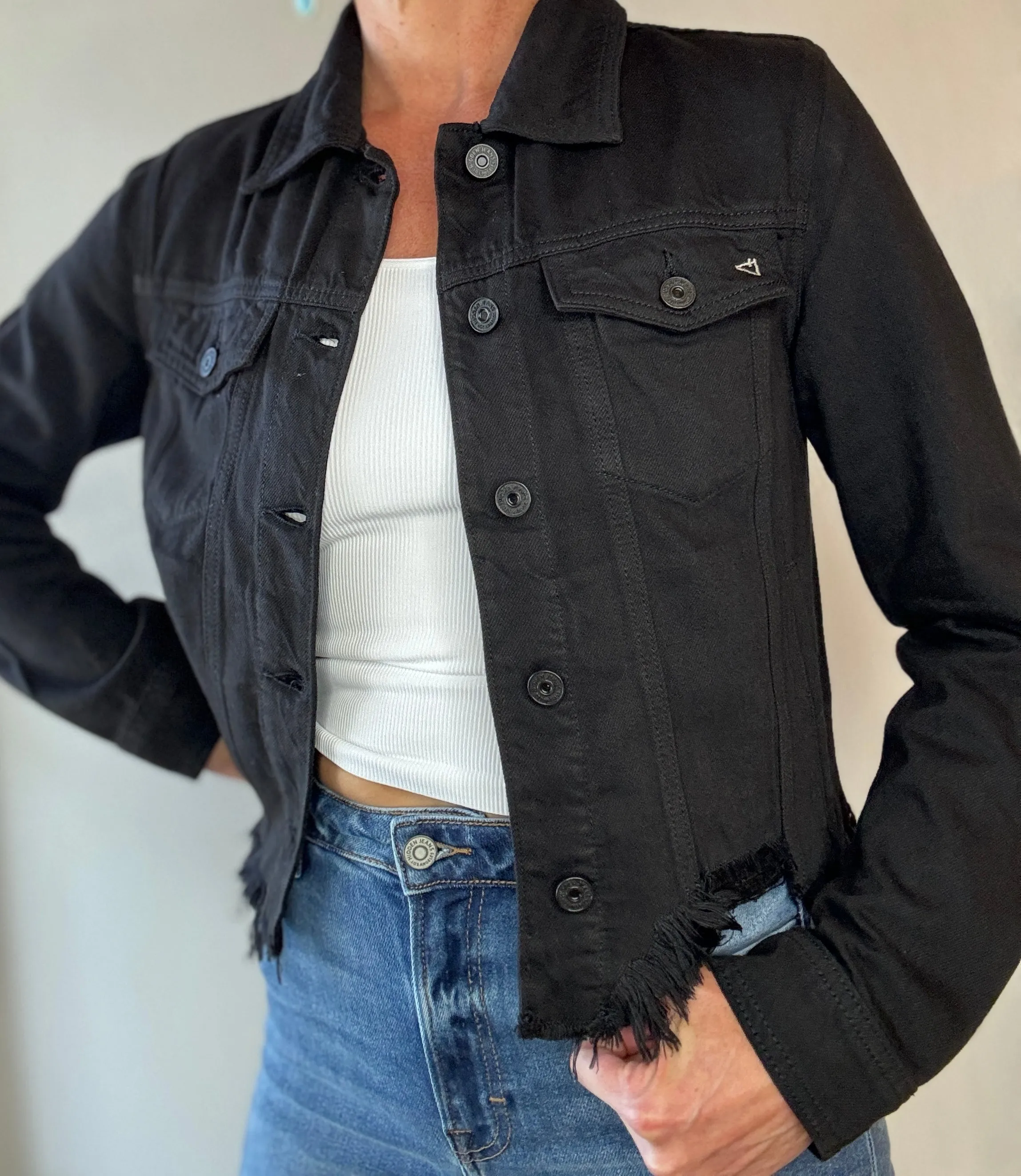 Black Frayed Edge Jacket