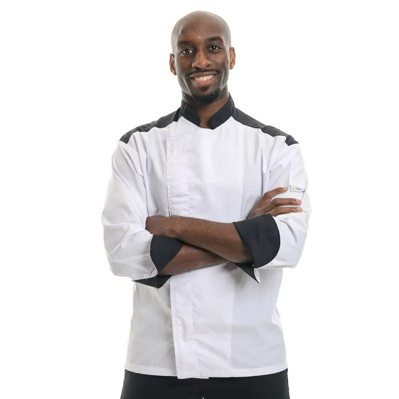 Black Master Short Sleeve or Long Sleeve Chef Coat - MANELLI