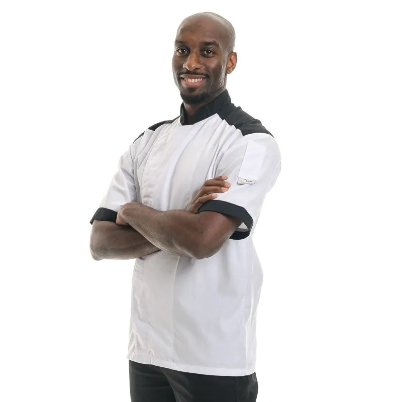 Black Master Short Sleeve or Long Sleeve Chef Coat - MANELLI