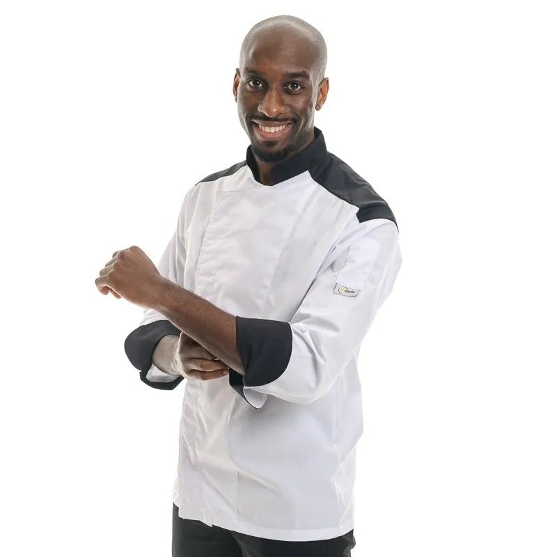 Black Master Short Sleeve or Long Sleeve Chef Coat - MANELLI