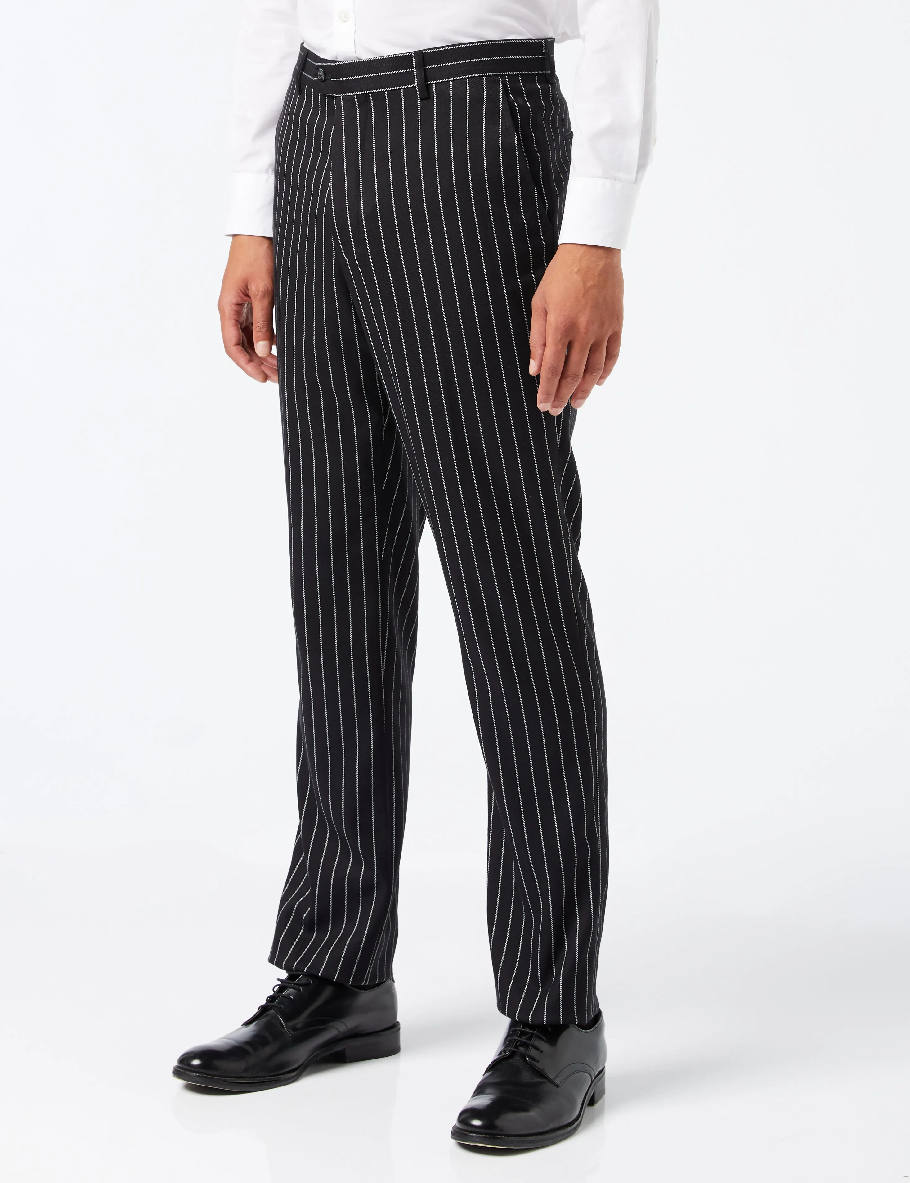 BLACK PIN STRIPE SUIT