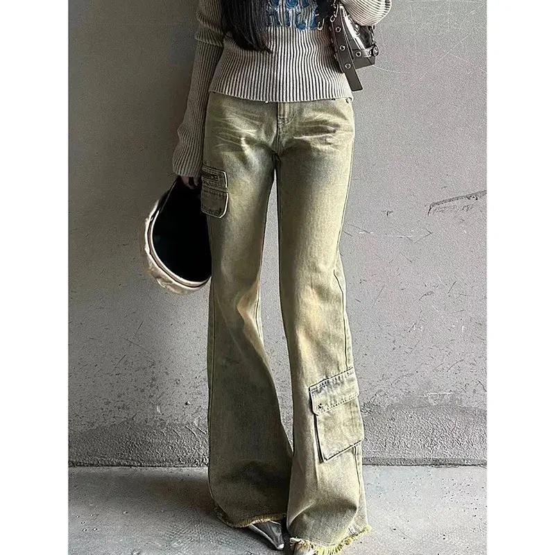 Blue Jeans Women Wide Leg Pants