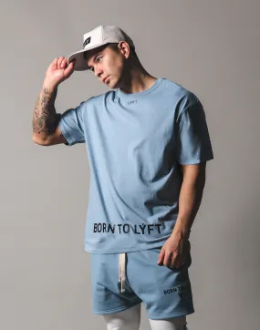 BORN TO LÝFT Big T-Shirt - L.Blue