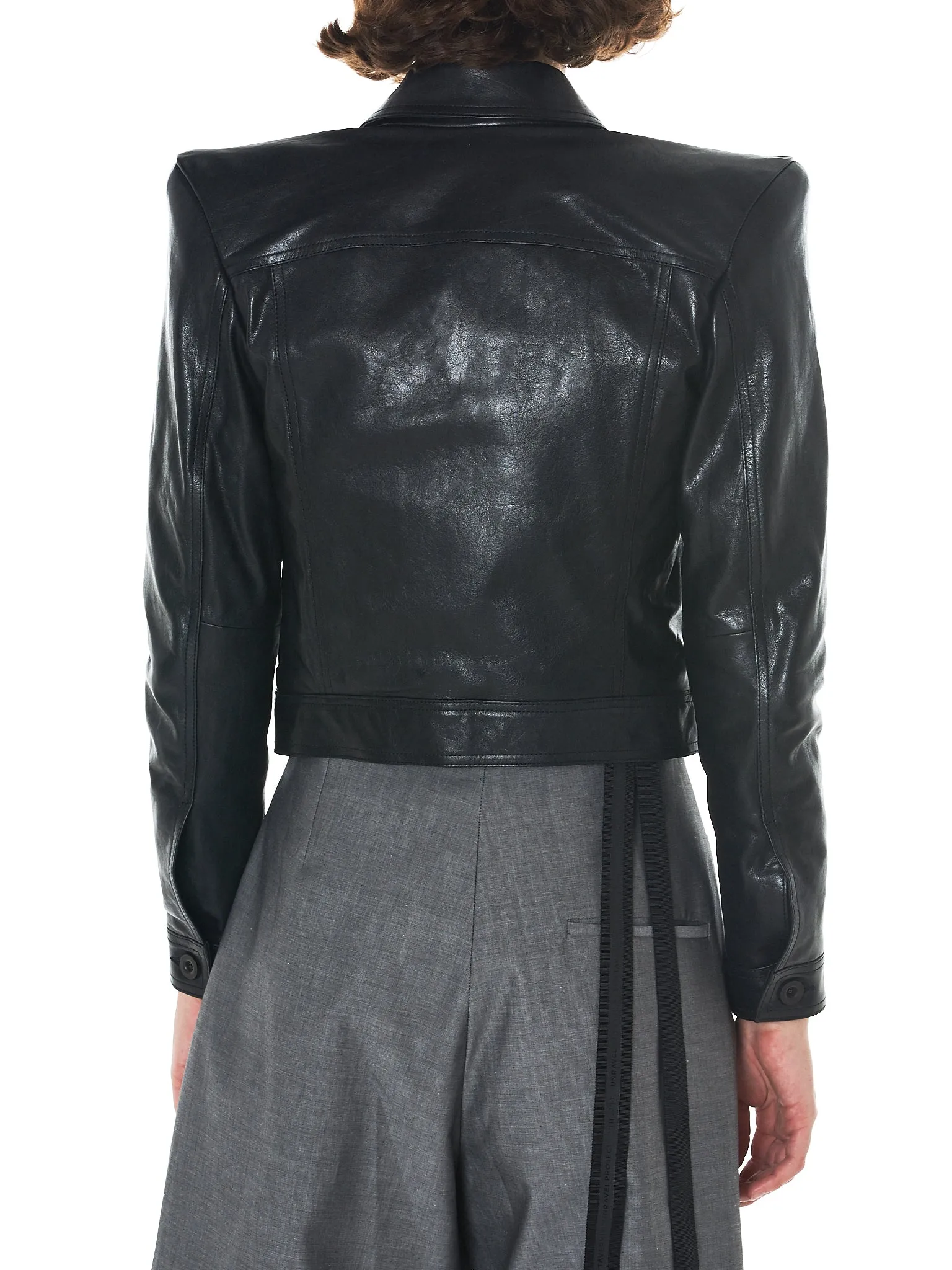 Boxy Leather Jacket (UWJA001R18170001-BLACK)