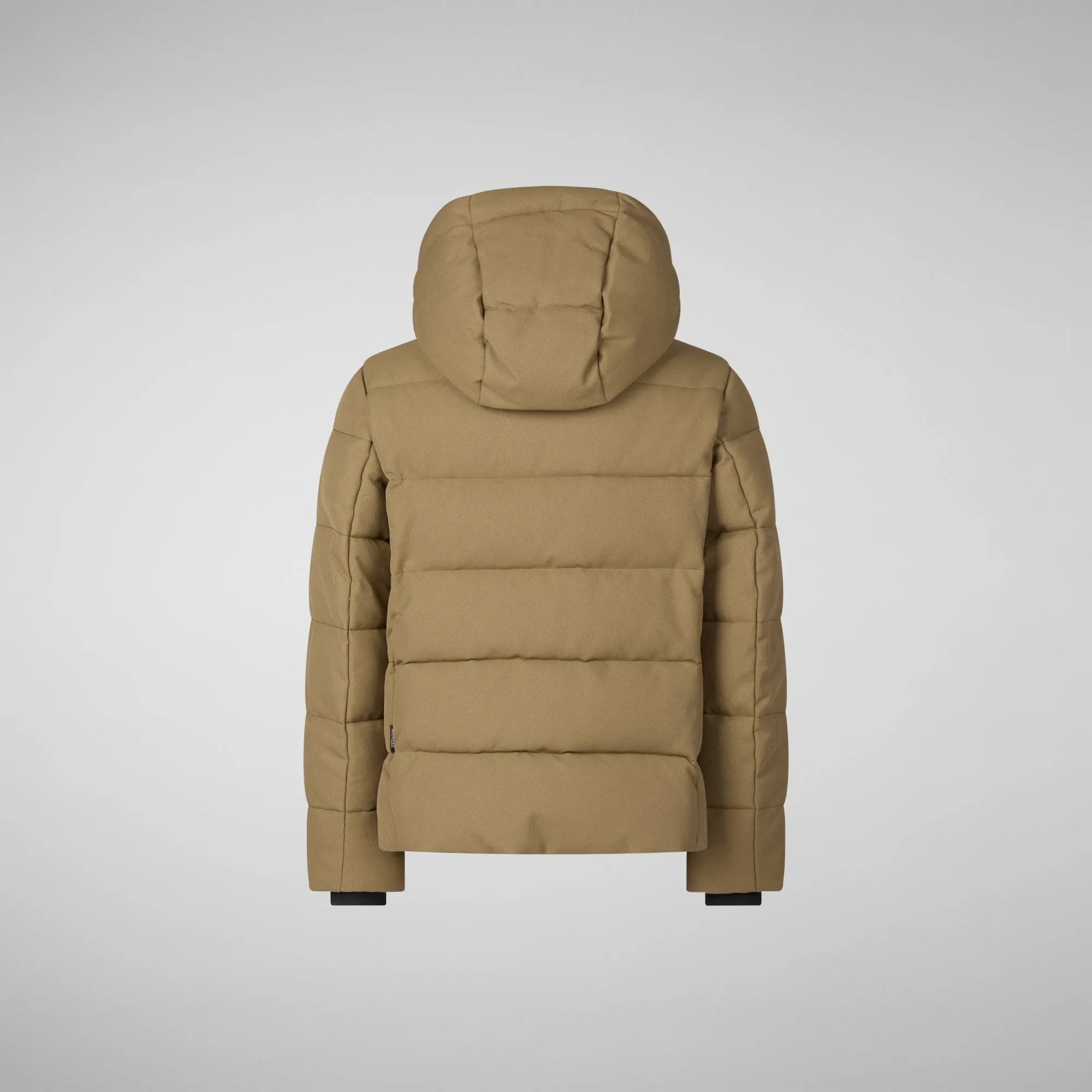 Boys' animal free puffer jacket Radley in husk green